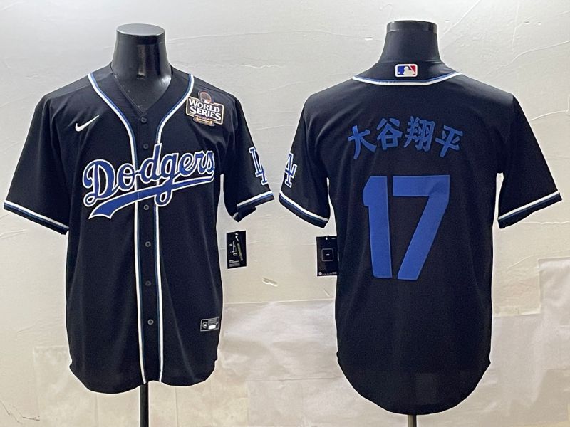 Men 2025 Los Angeles Dodgers #17 Ohtani Black Three generations Fashion Nike MLB Jersey style 6